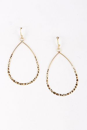 Oval Loop Earrings with Hammered Detail 5ICI2